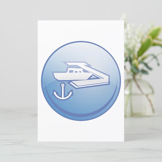 Invitation Bateau et Ancre Marine nautique