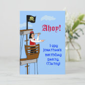 Invitation Bateau fait sur commande d'invitations de fête (Debout devant)