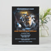 Invitation Bateau fantôme pirate jolly roger nuit tempêtes (Debout devant)