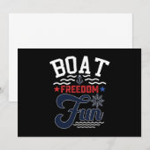 Invitation Bateau Freedom Fun 4 juillet Bateau (Devant / Derrière)