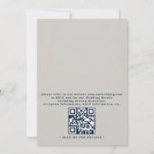 Invitation Bateau gouvernail faux embossé élégant QR Code mar (Dos)