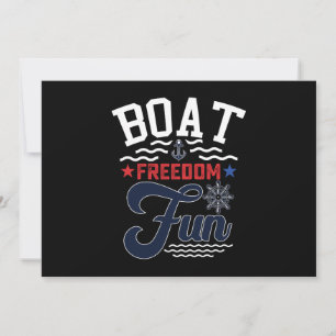 Invitation Bateau Liberté Amusement 4 Juillet Navigateur