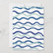 Invitation Bateau nautique Ahoy bleu rouge 1er anniversaire (Dos)