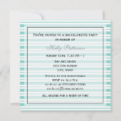 Invitation Bateau Nautique Lt Blu Whale Stripe #2 SQ Bachelor (Dos)