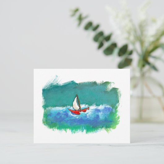 Invitation Bateau original d'amusement de navigation peignant (Debout devant)