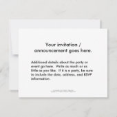 Invitation Bateau original d'amusement de navigation peignant (Dos)