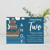 Invitation Bateau Pirate Anniversaire Ahoy Party N'importe qu (Debout devant)