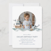 Invitation Bateau pirate avec Animaux Fête des enfants (Devant)