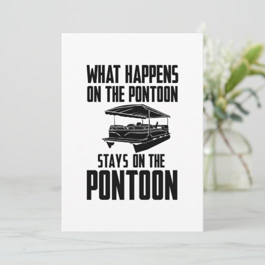 Invitation Bateau Pontoon (Debout devant)