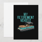 Invitation Bateau Pontoon - Mon véhicule de retraite (Devant / Derrière)