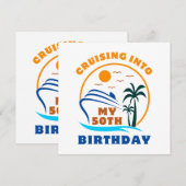 Invitation Bateau pour mes 50 ans de croisière (Devant / Derrière)