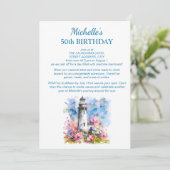 Invitation Bateau Thème Marin Phare 100e Anniversaire (Debout devant)