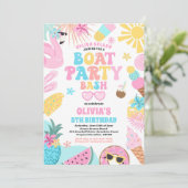 Invitation Bateau tropical Lake Ocean Marina fête d'anniversa (Debout devant)