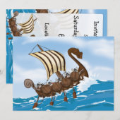 Invitation Bateau Viking (Devant / Derrière)