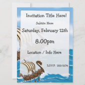 Invitation Bateau Viking (Dos)
