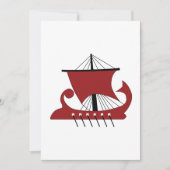 Invitation Bateau Viking Longship Silhouette Drakkar (Devant)