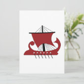 Invitation Bateau Viking Longship Silhouette Drakkar (Debout devant)