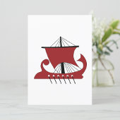 Invitation Bateau Viking Longship Silhouette Drakkar