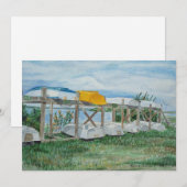 Invitation Bateaux à rames d'été Aquarelle (Devant / Derrière)