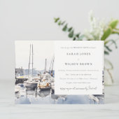 Invitation Bateaux côtiers à la fête de week-end du paysage m (Debout devant)