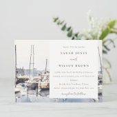 Invitation Bateaux côtiers en boue à Harbour Mariage (Debout devant)