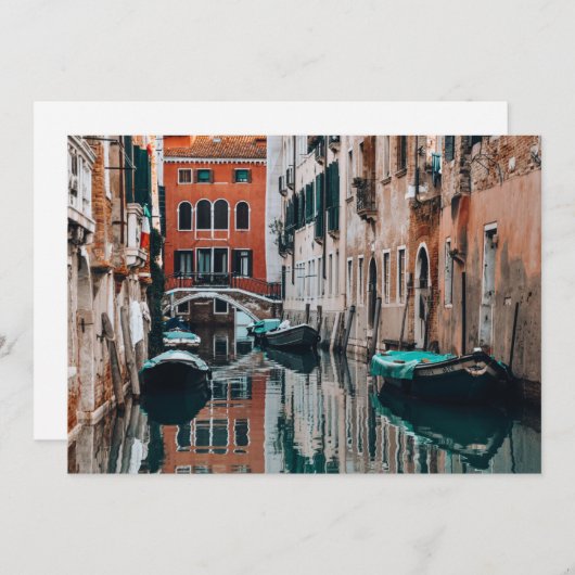 Invitation Bateaux de Venise (Devant / Derrière)