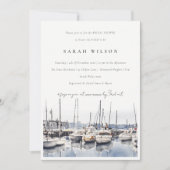 Invitation Bateaux du port côtier en boue Fête des mariées du (Devant)