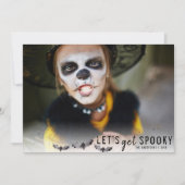 Invitation Bateaux noirs et blancs Halloween Photo de vacance (Devant)