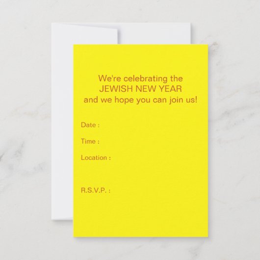 Invitation batelet de rosh hashanah (Dos)