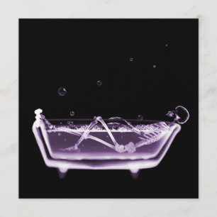 INVITATION BATH TUB X RAY VISION SKELETON - PURPLE