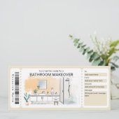Invitation Bathroom Makeover Gift Certificate (Debout devant)