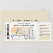 Invitation Bathroom Makeover Gift Certificate (Devant / Derrière)