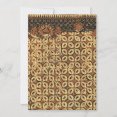 Invitation Batik Earthy Grain de Café Élégant Rustique Rugueu (Dos)