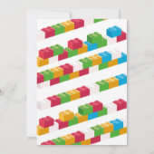 Invitation Bâtiment Anniversaire Blocs de construction (Dos)