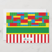 Invitation Bâtiment Blocage Anniversaire Briques Photo du Par (Dos)