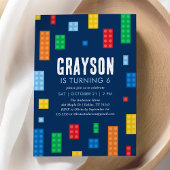 Invitation Bâtiment Blocks Boy Birthday