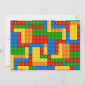 Invitation Bâtiment blocs de l'invitation photo fête annivers (Dos)