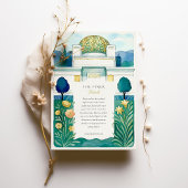 Invitation Bâtiment de la Sécession de Vienne Aquarelle Art n