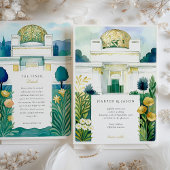 Invitation Bâtiment de la Sécession de Vienne Aquarelle Art n