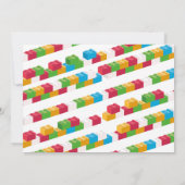 Invitation Bâtiment Fête d'anniversaire Blocs de construction (Dos)