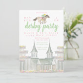 Invitation Bâtiment Jockey du Parti Derby à Aquarelle (Debout devant)