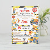 Invitation Bâtiment Zone de construction 5e anniversaire Fête (Debout devant)