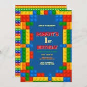 Invitation Bâtiments Anniversaire, 1ère construction (Devant / Derrière)