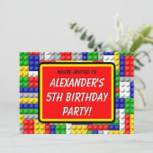 Invitation Bâtiments Couleur primaire Anniversaire/Fête du ga (Debout devant)