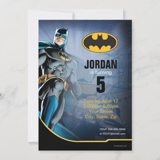 Invitation Batman Joyeux Anniversaire Zazzle Be