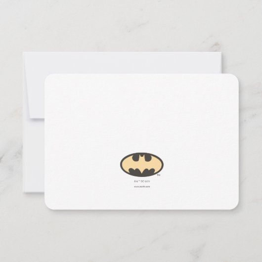 Invitation Batman Super Hero Premier Merci d'anniversaire (Dos)
