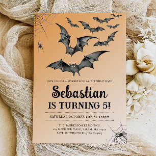 Invitation Bats Éffrayant Halloween fête d'anniversaire