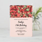Invitation Batte de fraises rousses juteuses Anniversaire (Debout devant)