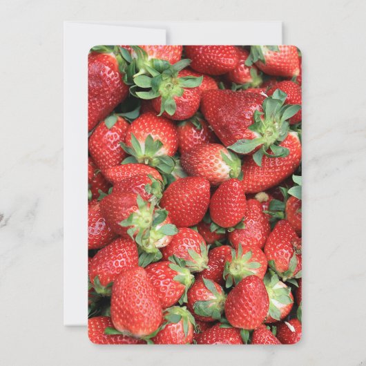 Invitation Batte de fraises rousses juteuses Anniversaire (Dos)