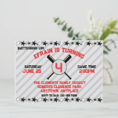 Invitation Batte Up Baseball Anniversaire (Debout devant)